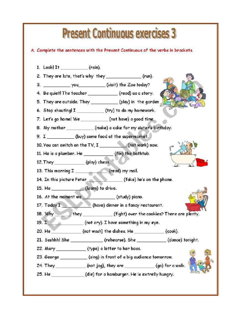 Present Continuous 3 | PDF