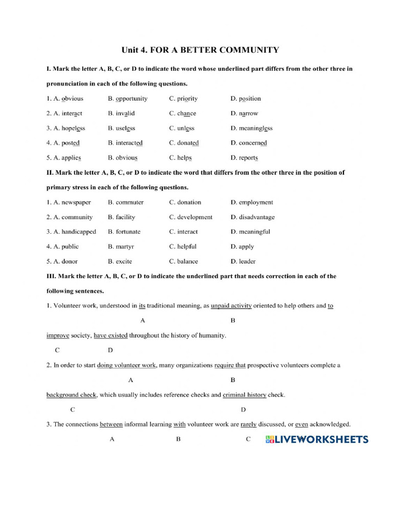 Worksheet 1690400 | PDF