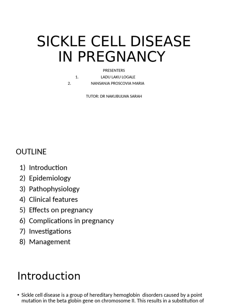 Sickle Cell Disease in Pregnancy | PDF | Hematology | Blood