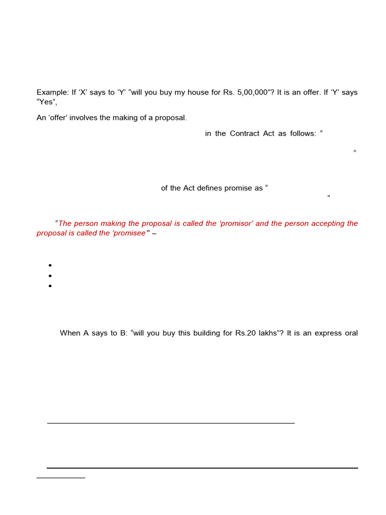 Contract Act - Offer and Acceptance | PDF | Auction | Common Law