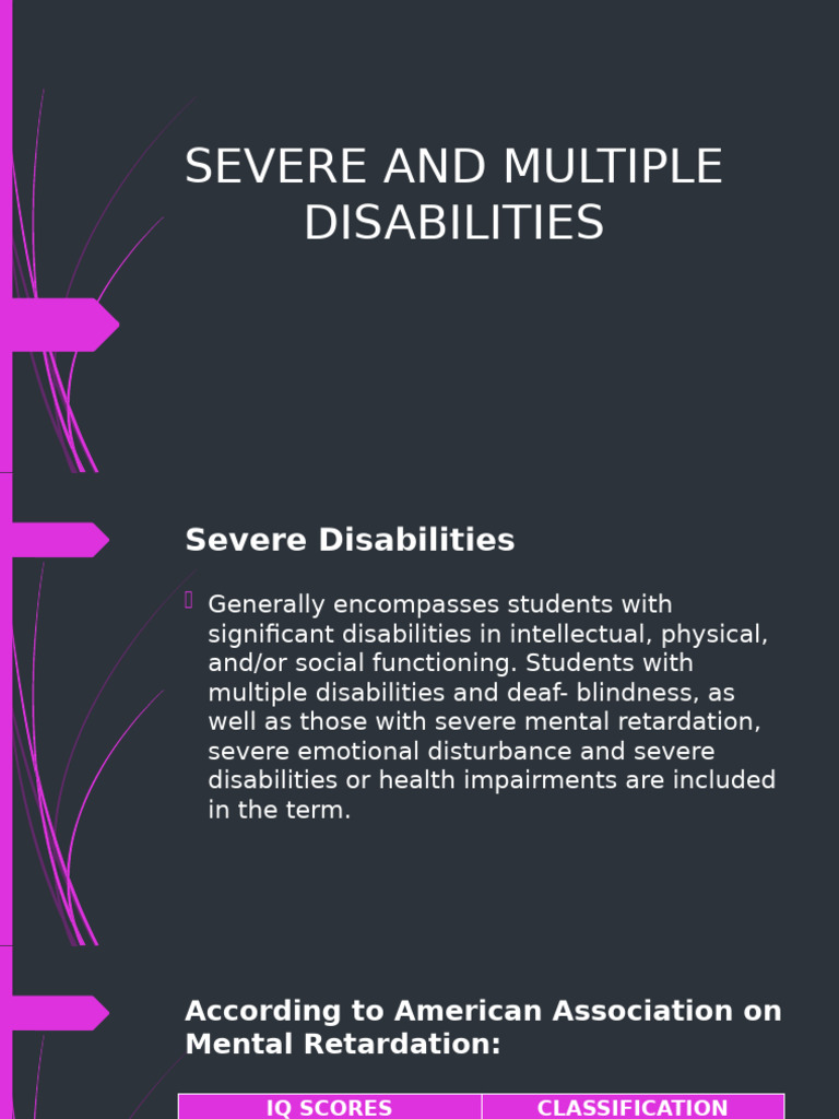 Understanding Severe and Multiple Disabilities | PDF | Intellectual ...