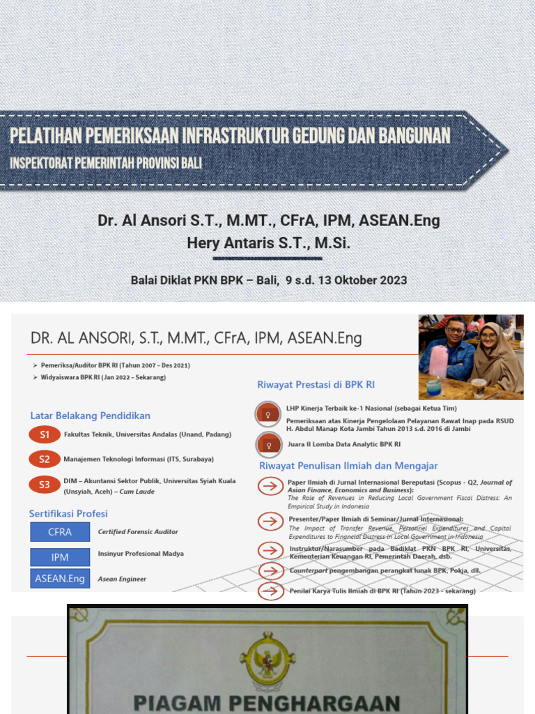 Pelatihan Audit Infrastruktur Gedung | PDF