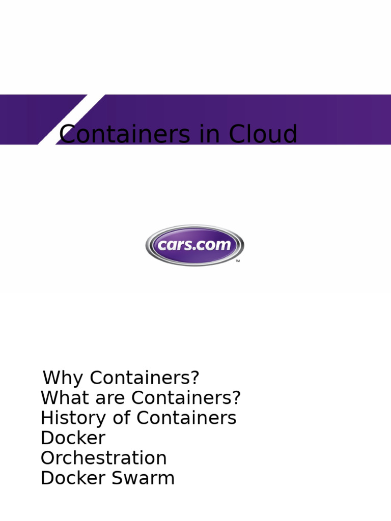 Containers in Cloud | PDF | Operating System Technology | Software ...