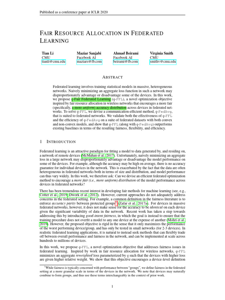 Fair Resource Allocation in Federated | PDF | Mathematical Optimization ...