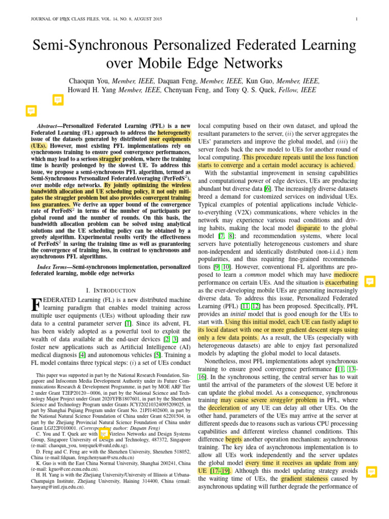 Semi-Synchronous Personalized Federated Learning | PDF | Applied ...