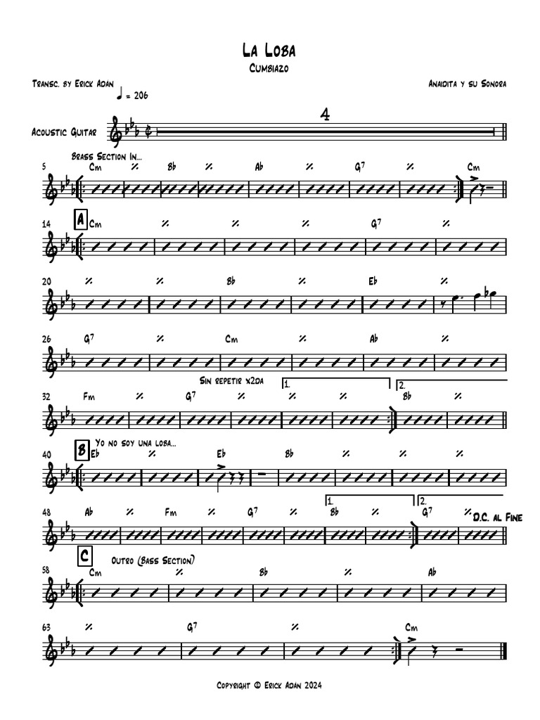 La Loba - Partitura completa | PDF