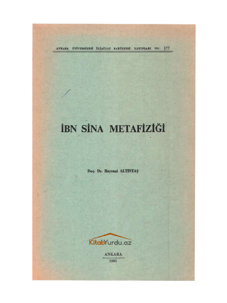Ibn Sina Metafizigi | PDF