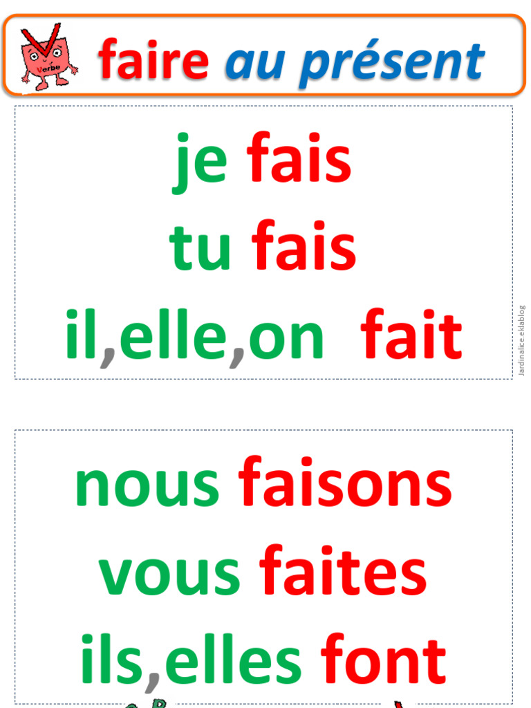 Conjugaison du verbe 