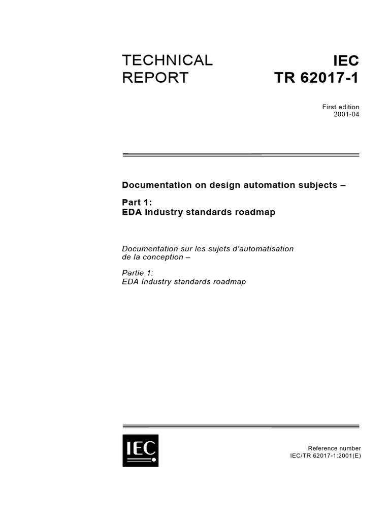 Iec TR 62017-1-2001 | PDF | International Electrotechnical Commission ...