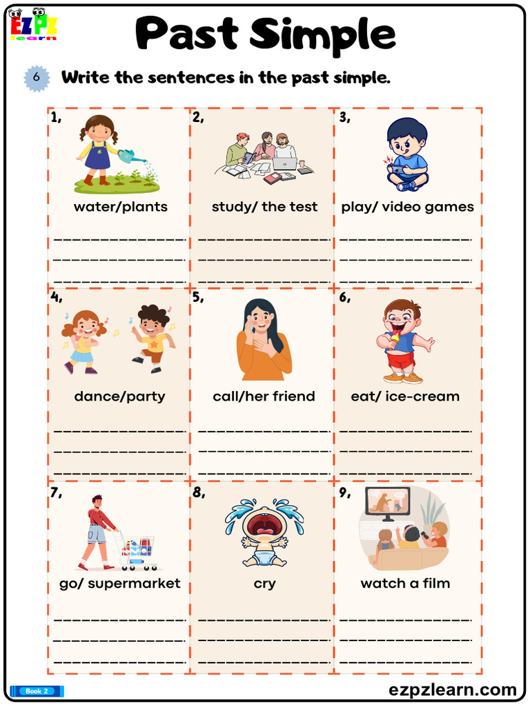 Past Simple Write The Sentences in The Past Simple | PDF