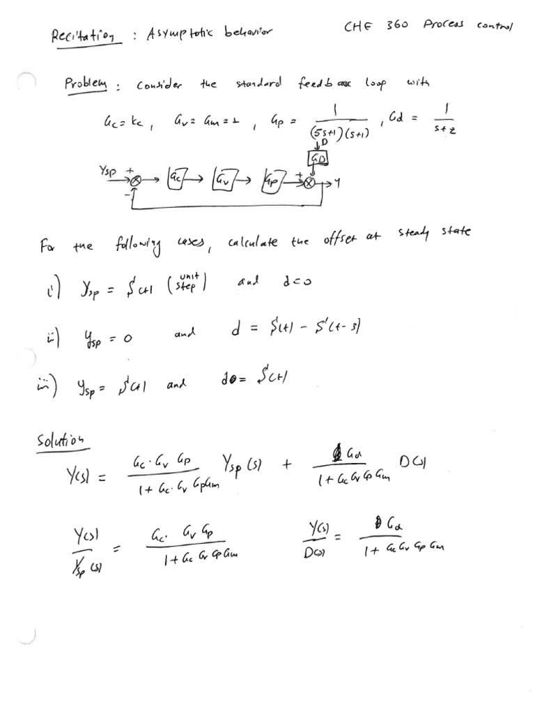 Asymptotic Performance Practice Exam Problems - CHE 360 | PDF