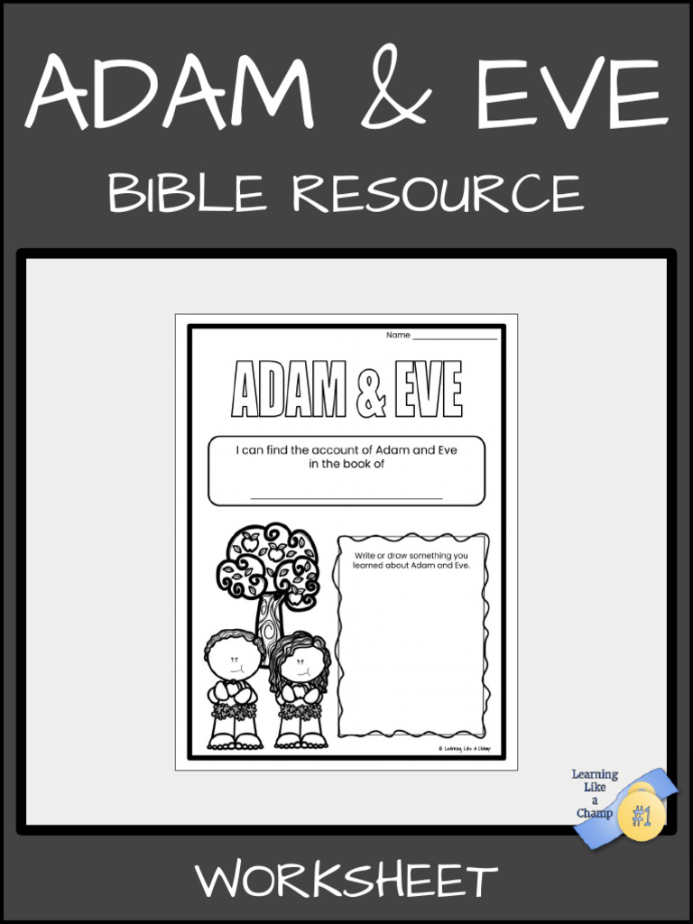 AdamEveWorksheetBibleResourceFREE-1 | PDF