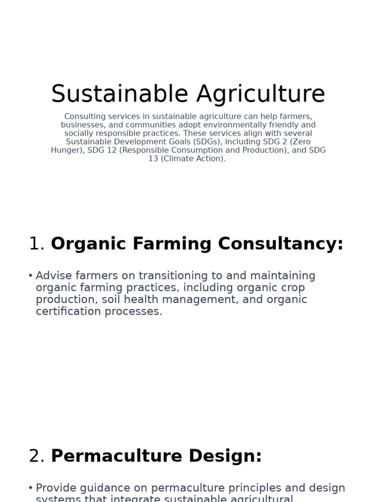 2.0 Sustainable Agriculture | PDF | Sustainable Agriculture | Agriculture