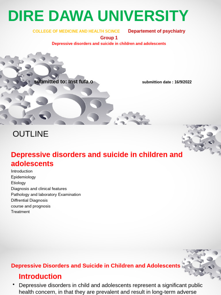 Depressive and Suicide in Children and Adolescents | PDF | Major ...