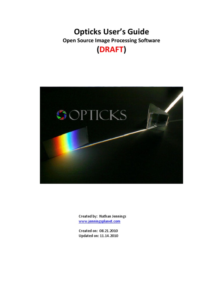 Opticks User's Guide: Image Processing | PDF | File Format | Infrared