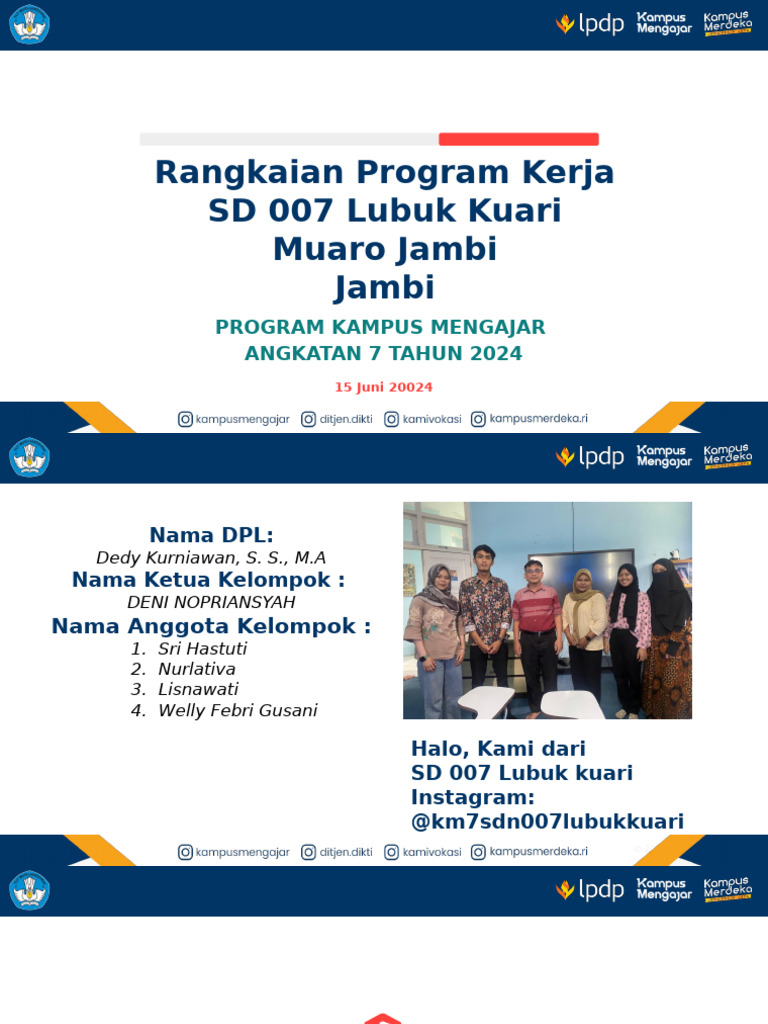 Ppt Rangkaian Program Kerja Km 7 | PDF