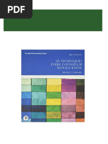(eBook PDF) 45 Techniques Every Counselor Should Know 3rd Edition 2024 Scribd Download