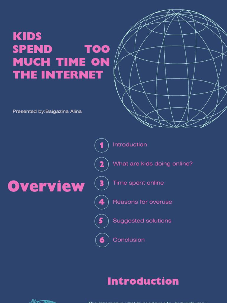 Kids Spend Too Much Time On The Internet PDF | PDF