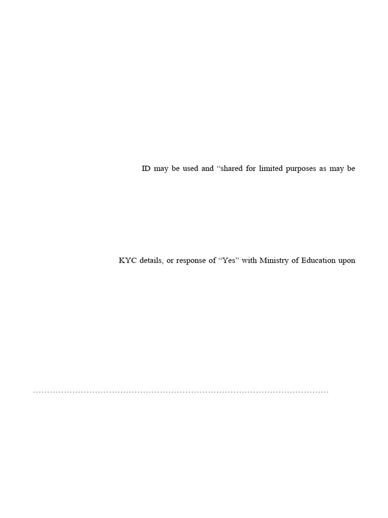 Apaar Consent Form Sample Pdf