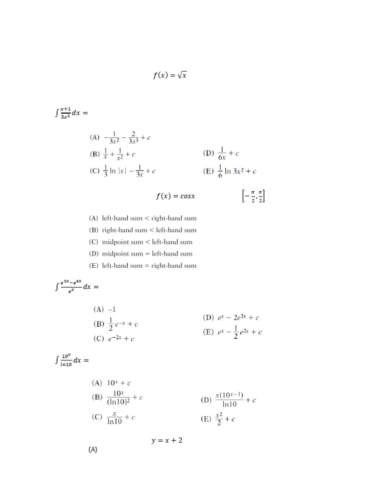 Integration Practice 1 | PDF