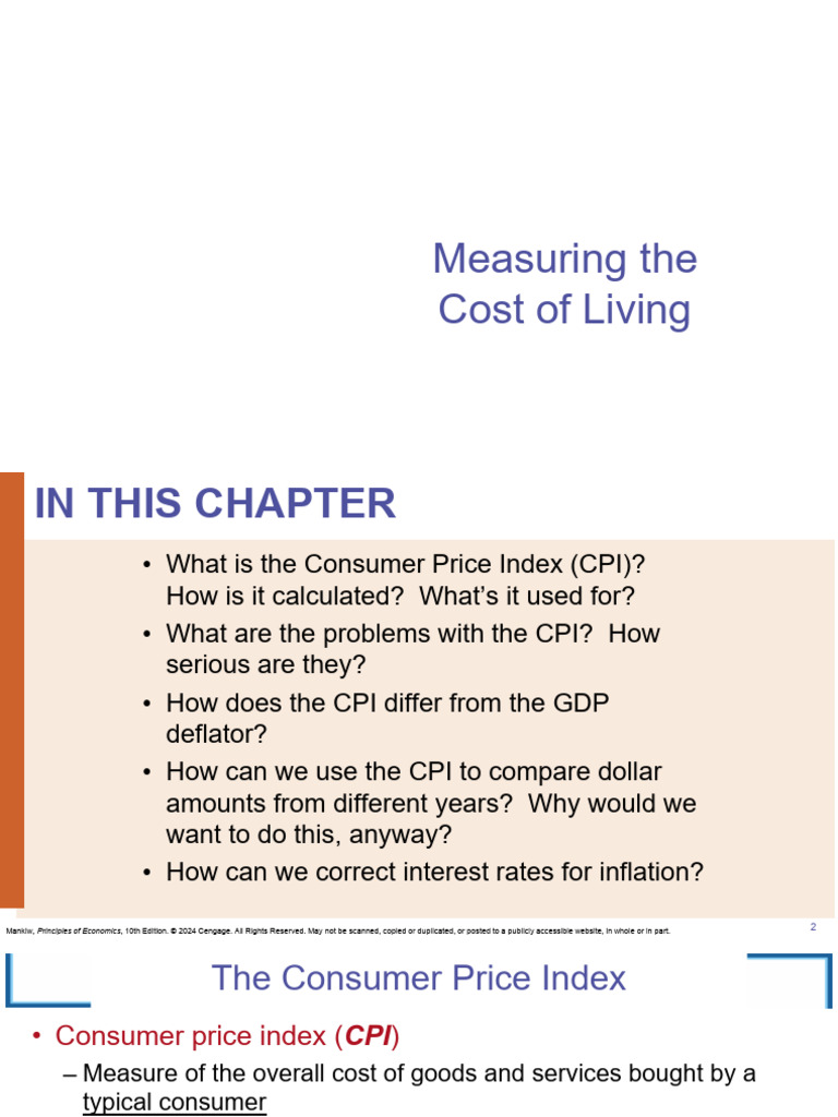 2measuring The Cost of Living | PDF | Cost Of Living | Consumer Price Index