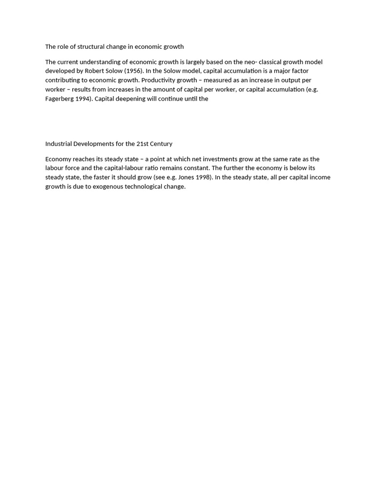 Structural Change and Economic Growth | PDF
