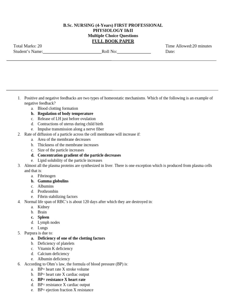 Physio full book mcqs pdf heart coagulation