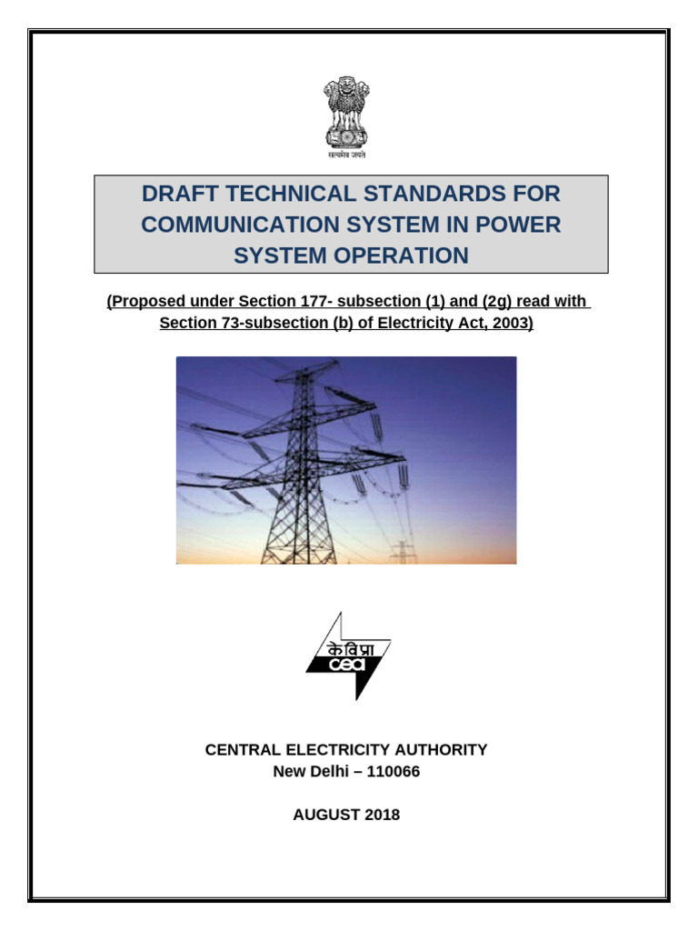 Draft Standards for Power Communication Systems | PDF | Computer ...