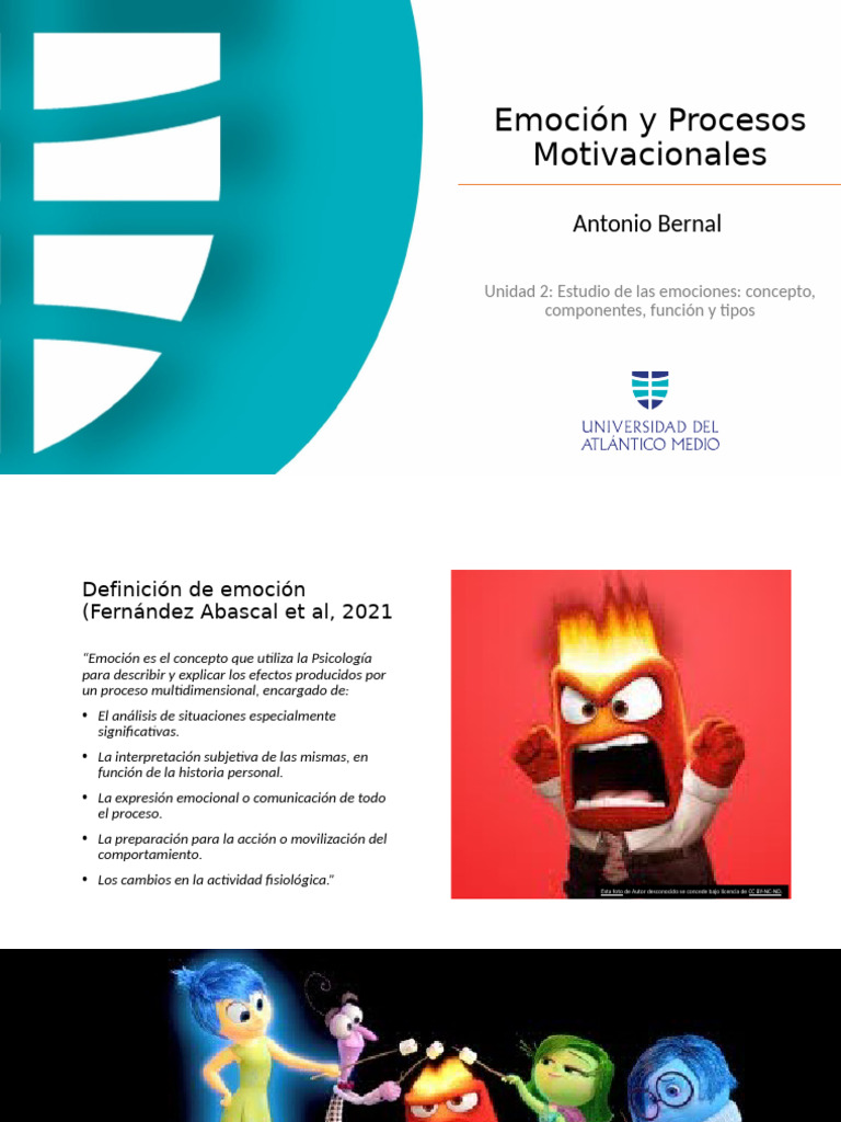 Tema 2 Emoción y Procesos Motivacionales | PDF | Las emociones ...