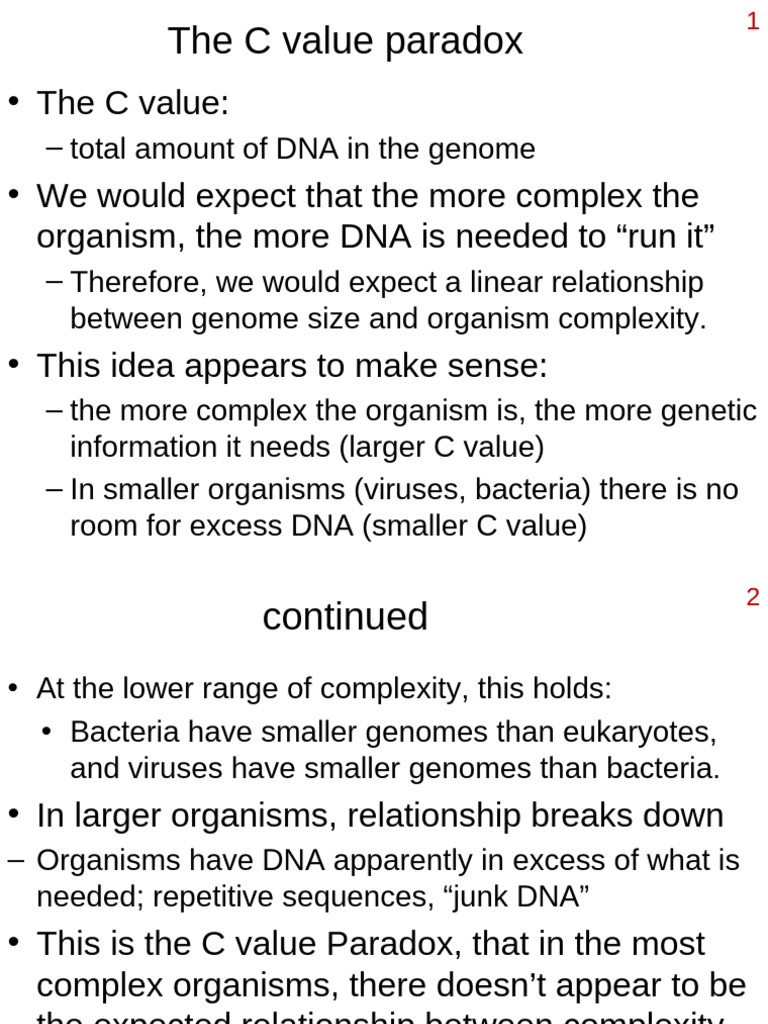 The C Value Paradox | PDF