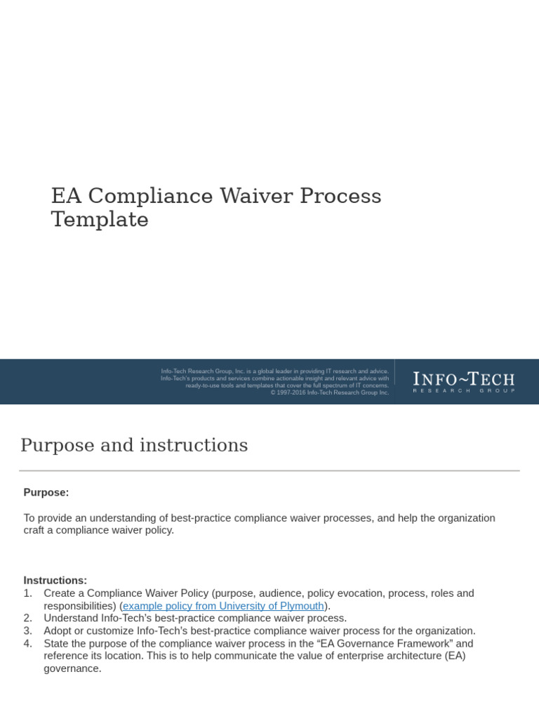 Compliance Waiver Policy Template Guide | PDF | Policy | Enterprise ...