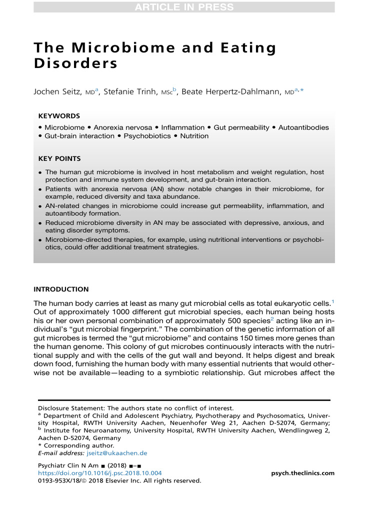 The Microbiome and Eating | PDF | Microbiota | Gastrointestinal Tract