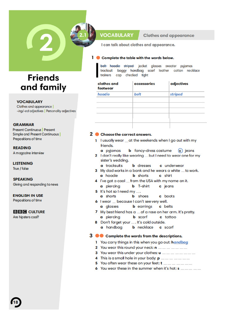 Wider World 2 U2L1 - Workbook | PDF