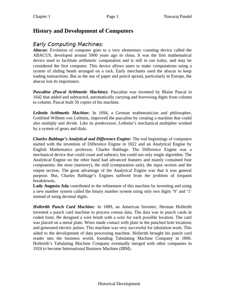 History of Computer Development | PDF | Integrated Circuit | Computing