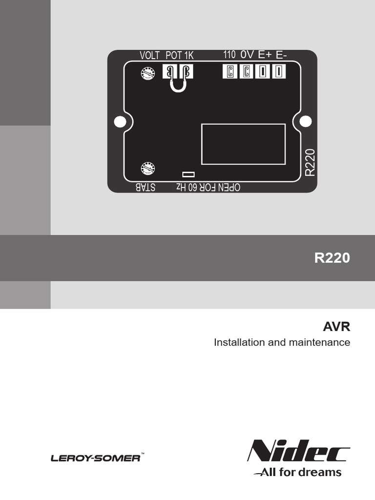R220 AVR Wiring Diagram Guide | PDF | Power Supply | Voltage