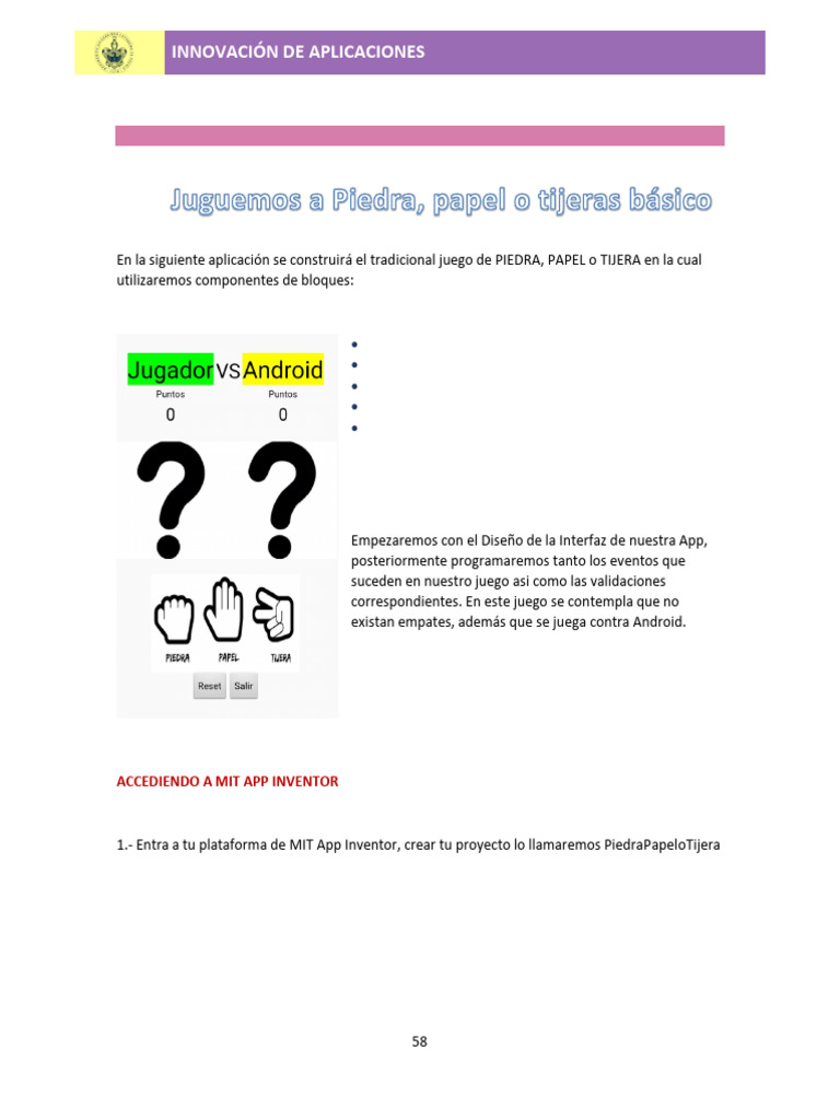 App de Piedra, Papel o Tijera | PDF | Aplicación movil | Software de la ...