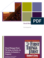 First Things First Book Review
