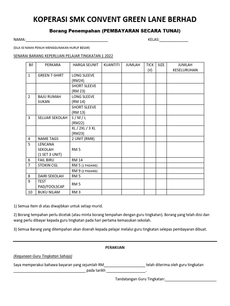 Koperasi order list pdf