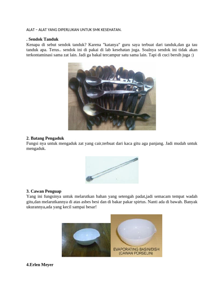 Alat Laboratorium Kesehatan SMK | PDF