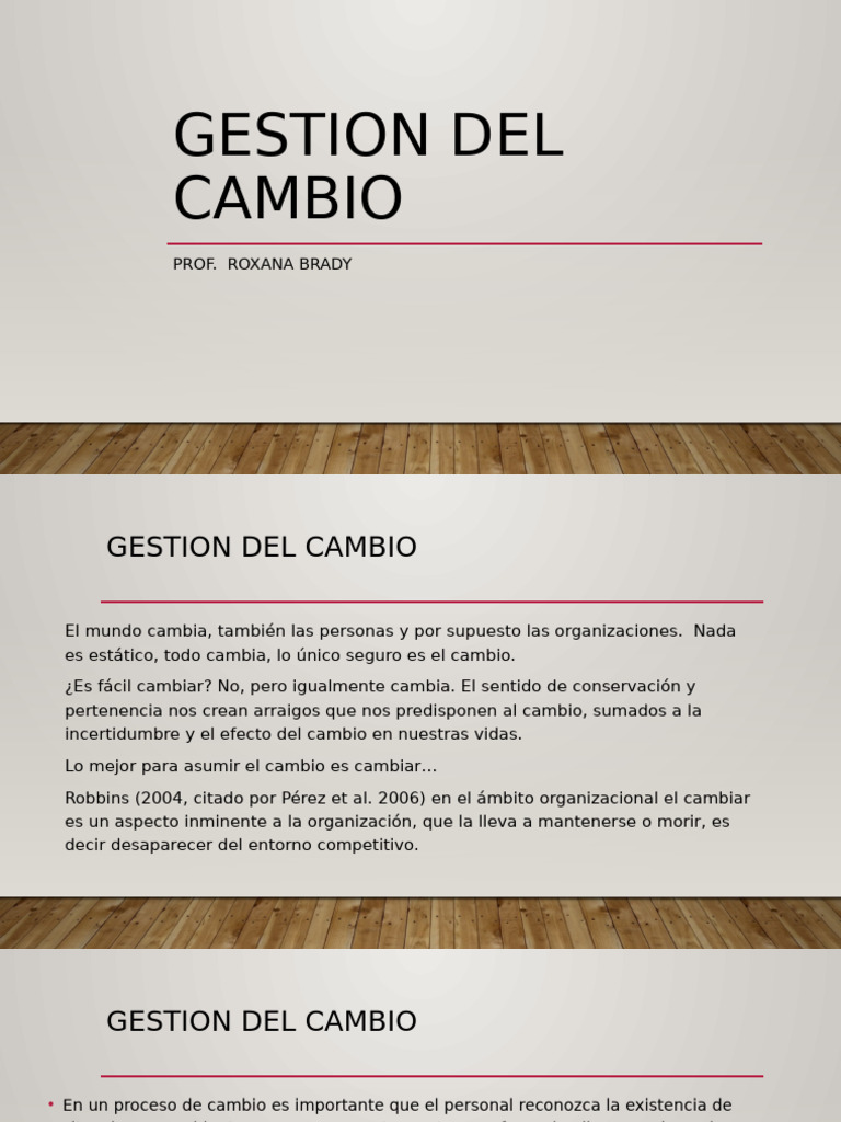 Gestión del Cambio Organizacional | PDF | Liderazgo | Business