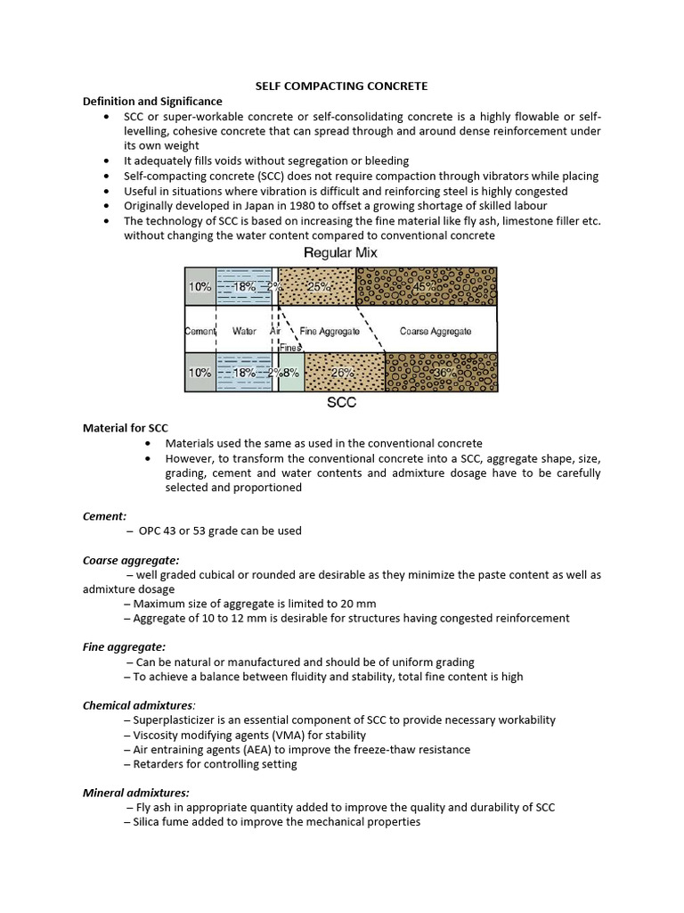 Overview of Self-Compacting Concrete | PDF | Concrete | Building Technology