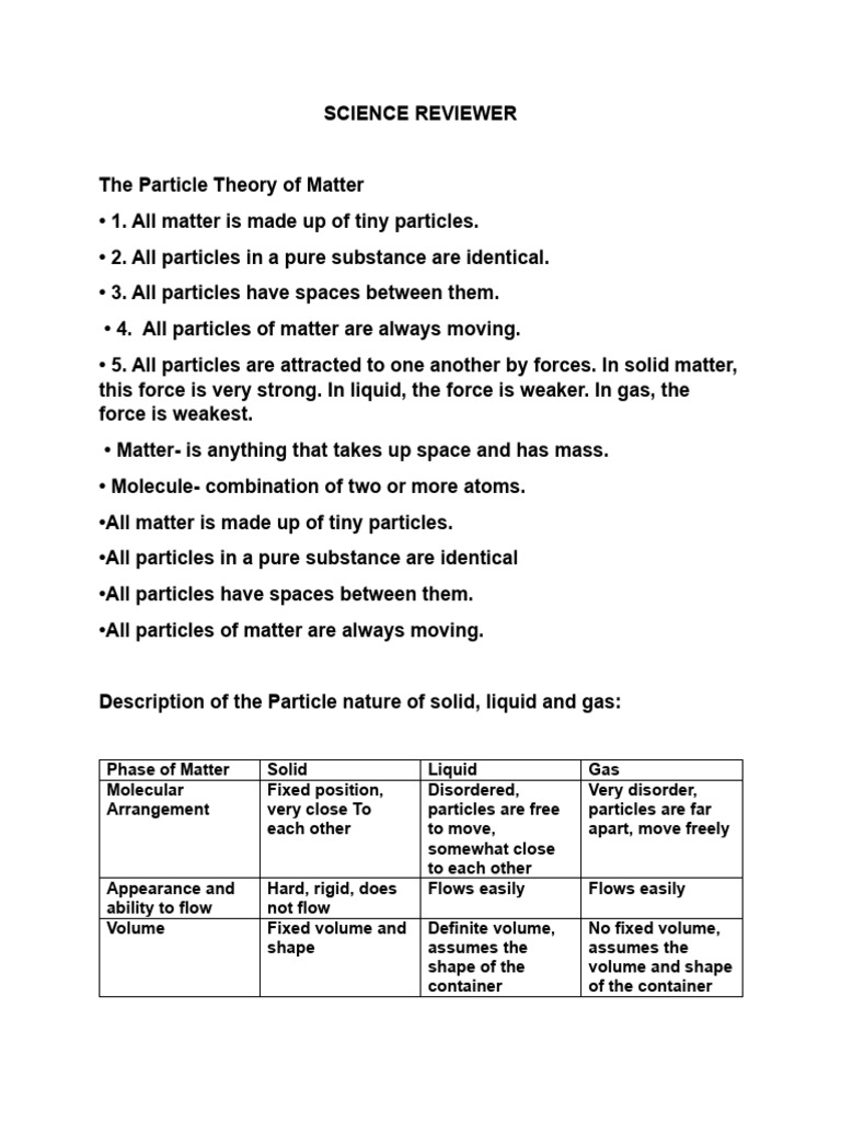 SCIENCE-REVIEWER | PDF | Gases | Liquids