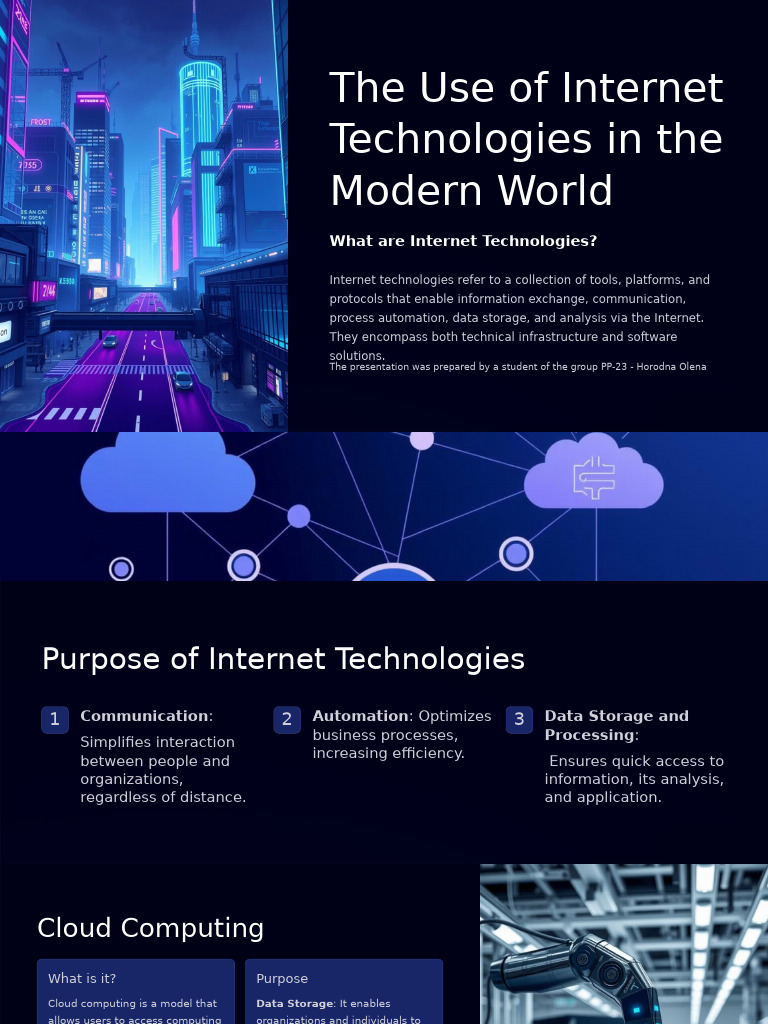 The Use of Internet Technologies in The Modern World | PDF | Internet ...