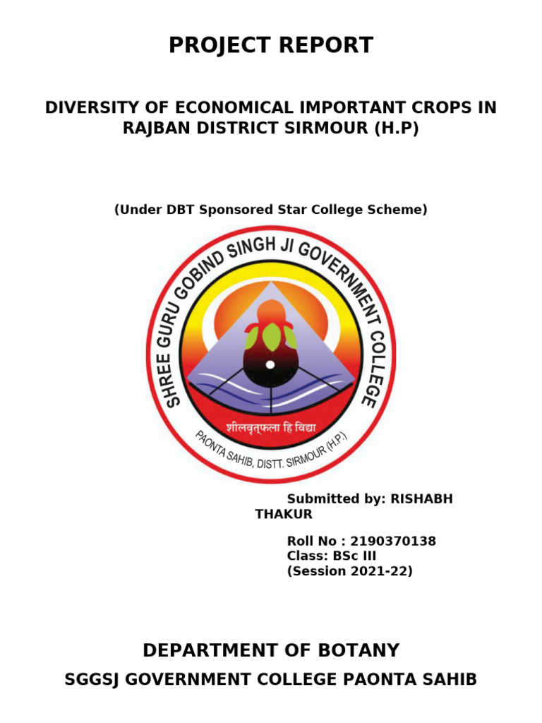 Botany Project by R | PDF