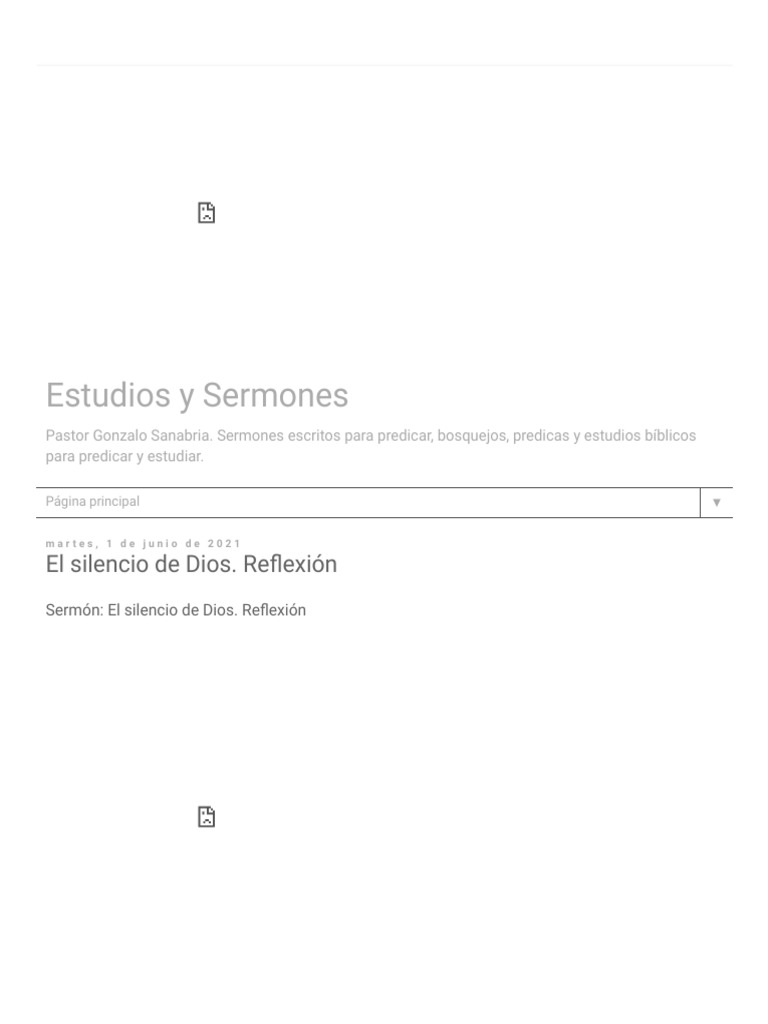 Reflexión sobre el Silencio de Dios | PDF | Fe | Jesús