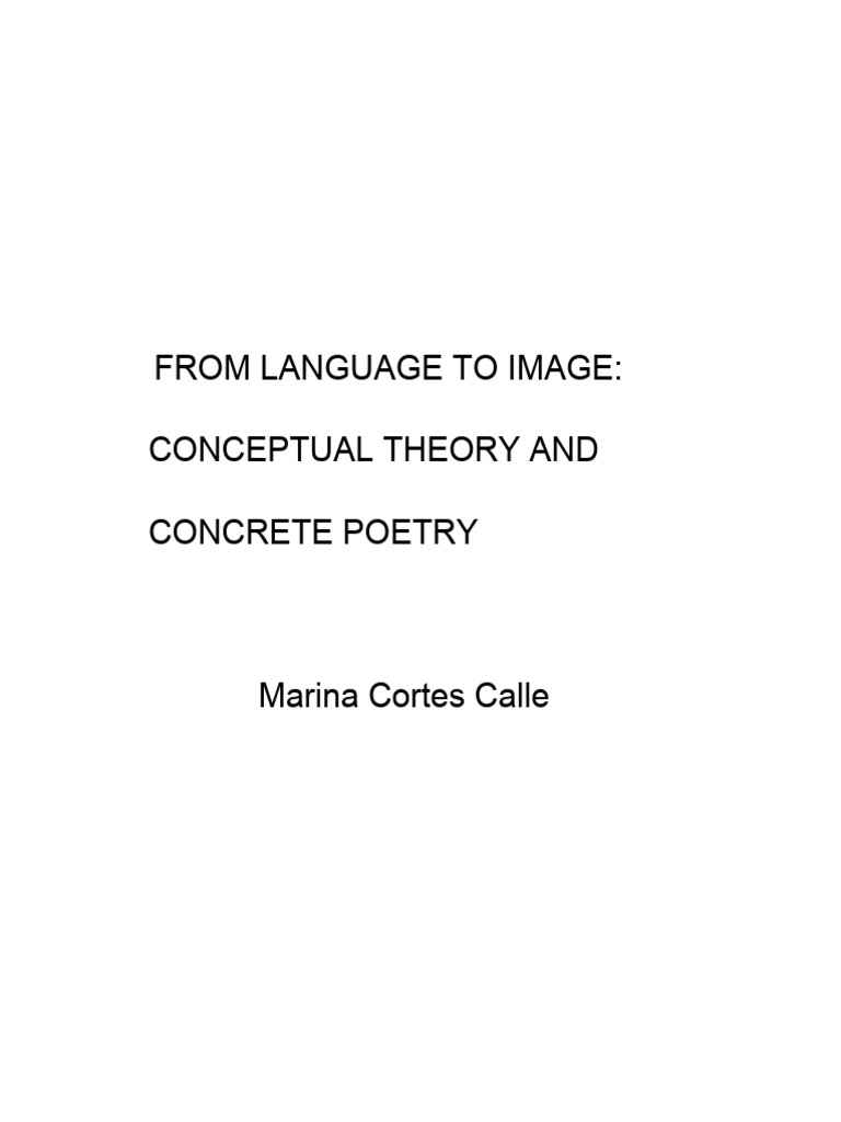 Conceptual Poetry: Art and Language Intersect | PDF | Idea | Perception
