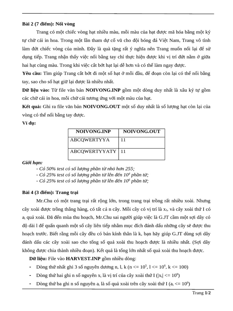 Đề Tin 11 | PDF