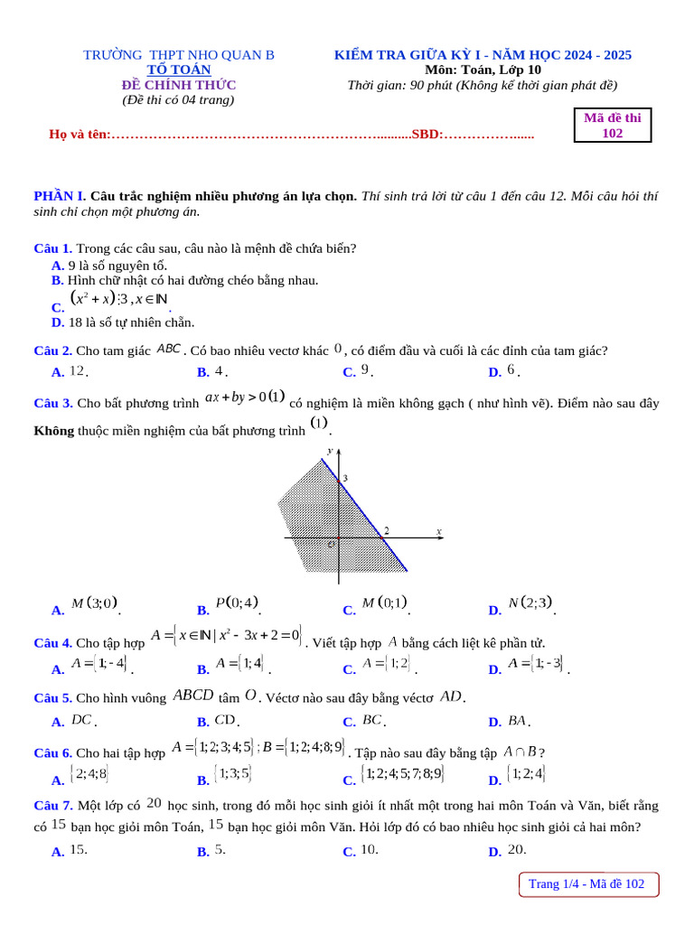 Trư NG THPT Nho Quan 3 | PDF