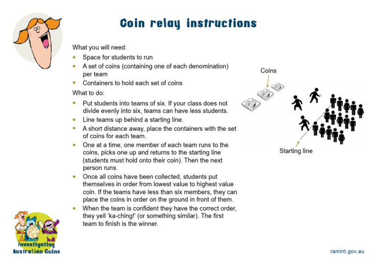 Coin Relay Game Instructions | PDF