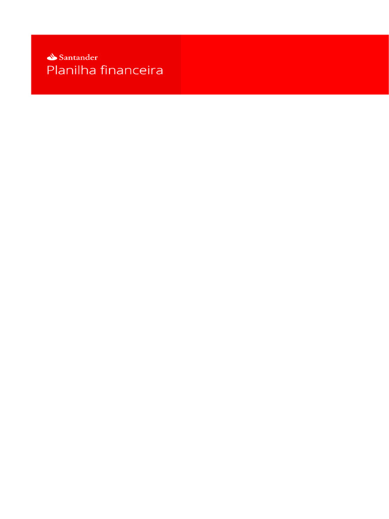Planilha Vida Financeira Santander VF | PDF | Business | Bem-estar